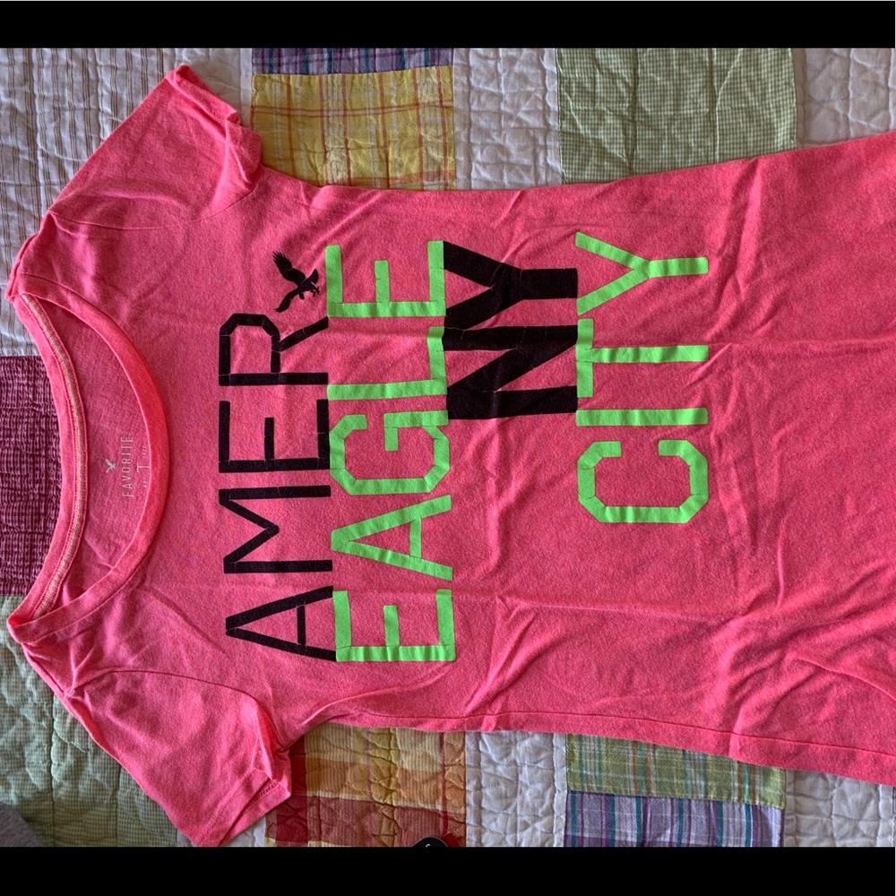 Bright Pink American Eagle Tee